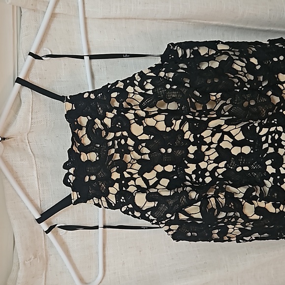 Lulu's Keep My Heart Black Crochet Lace High-Low Dress - Picture 2 of 4